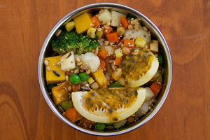A picture of a wonderful Eclectus Parrot meal A picture of a wonderful Eclectus Parrot meal
